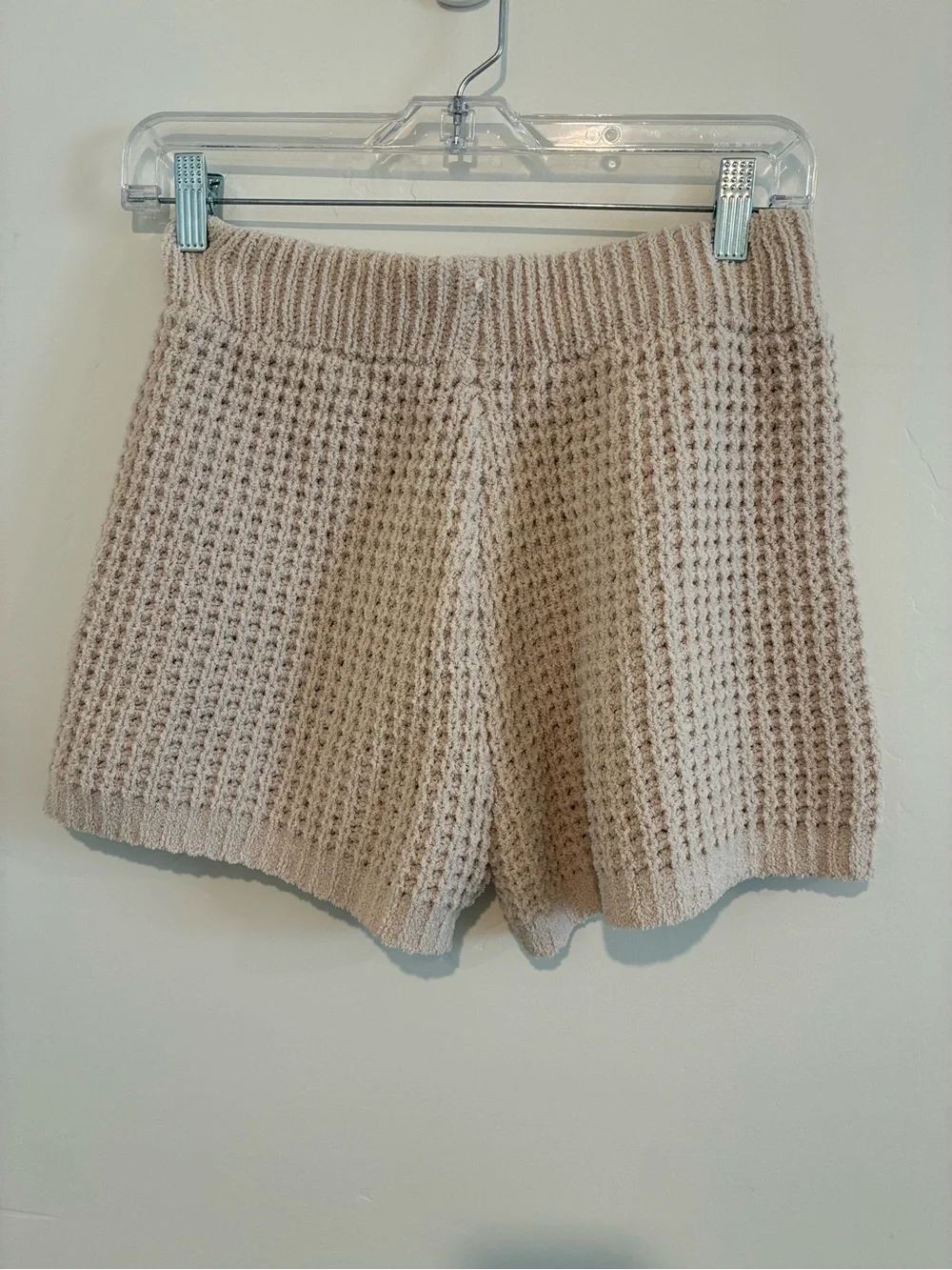 Sincerly Jules Beige Waffle-Knit Lounge Set - Top & Shorts